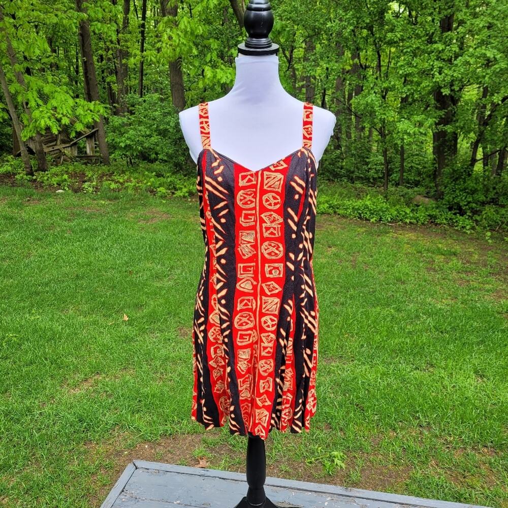 Vintage Blue Tribal Print Romper size 11